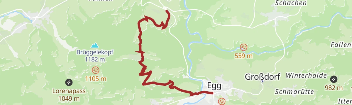 Route map: Egg | Zum Sonnenhang Kaltenbrunnen